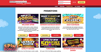 online casino london bonuses