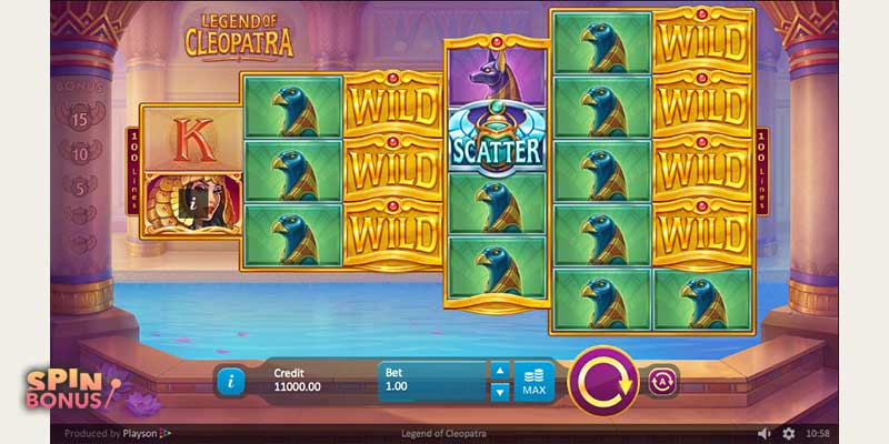 legend of Cleopatra free spin round